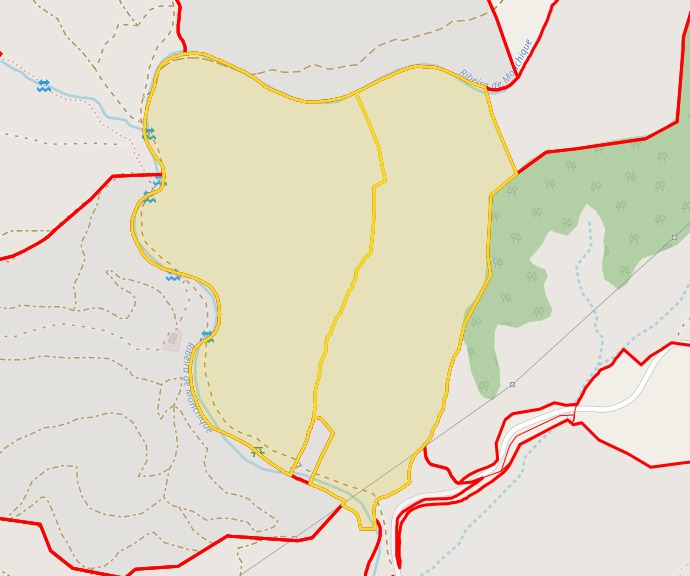 Mapa del terreno — Casa Das Águas Sagradas, Monchique